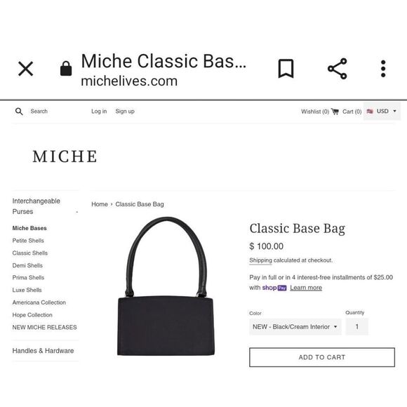 Miche Bag with Metallic Blue Vivian Shell (Standard Classic) - Picture 12 of 13